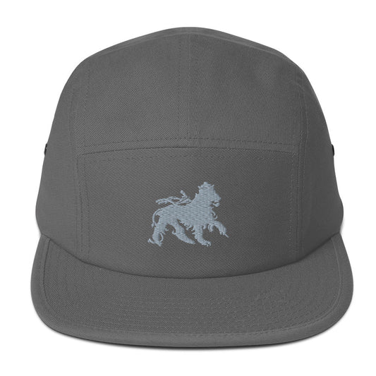 5 - Panel cap gray - Lion rasta - Fliukka street wear.