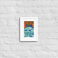 Matte Paper Framed Poster With Mat - Psychedelic skull 0.1 - Fliukka street wear.