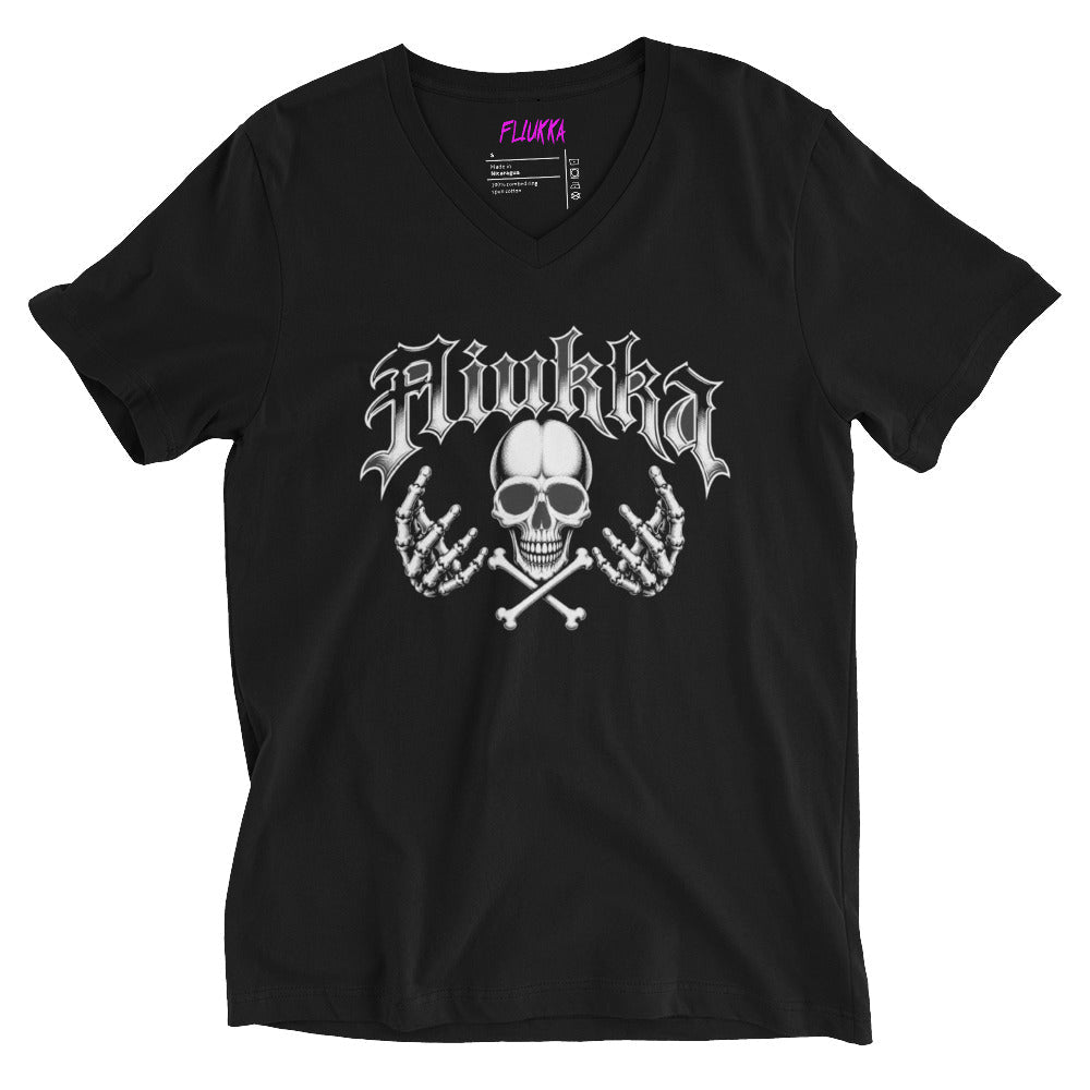 Unisex Short Sleeve V-Neck T-Shirt - Fliukka street wear.