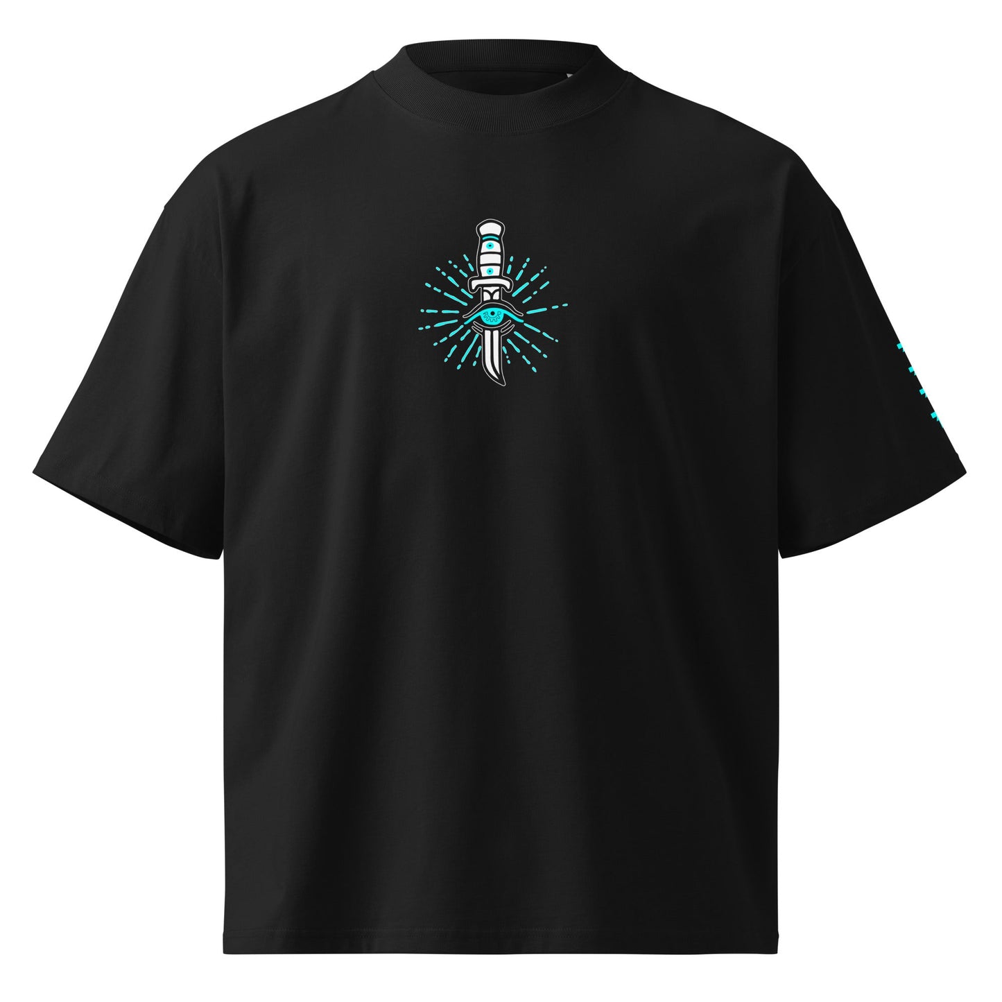 Woman organic oversized high neck t-shirt - Dagger - Fliukka street wear.