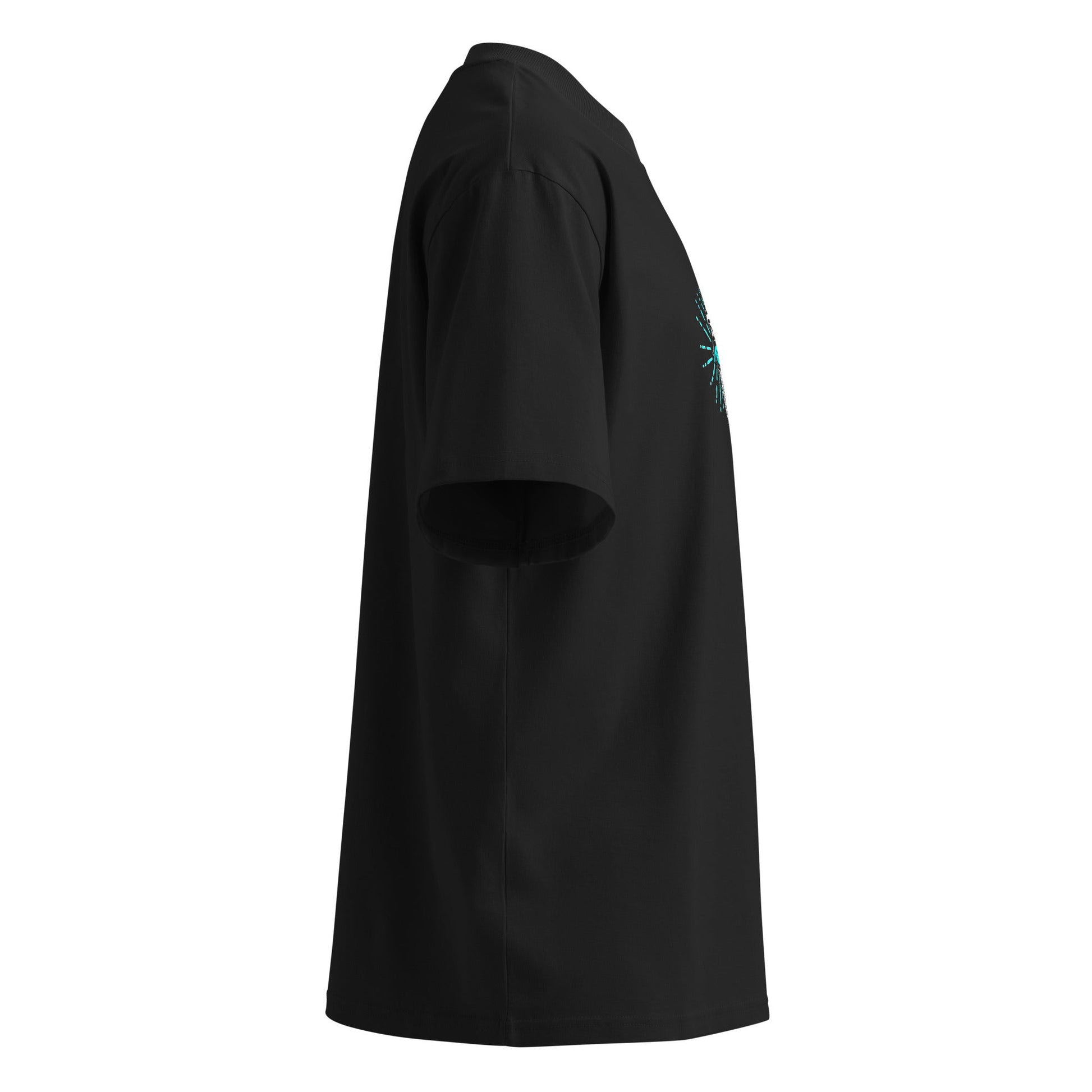 Woman organic oversized high neck t-shirt - Dagger - Fliukka street wear.
