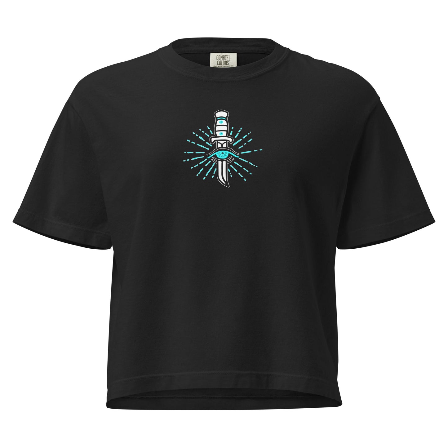 Women’s heavyweight boxy tee - Dagger - Fliukka street wear.